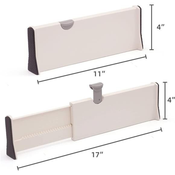 Set of 8 Adjustable Drawer Dividers Organizer Separators Plastic Dresser - Picture 2 of 7